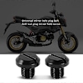 Miniatyrbillede 2 af 5: M10 X1.25 Spejl Blindpropper i Legering, 2 stk. Par Passer Til Grom Msx125, Fz07 / Fz1, Z800