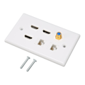 Miniatyrbilde 1 av 5: 6-Port HD Multimedia Interface Veggplate for Hjemme-TV F Hode og CAT6 Nettverk AV