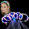5 stk Lysende Perle Hodebånd For Kvinner, Hvite Led Hårbånd Neon Hårtilbehør For Jenter, Halloween Jul Festival Bryllup Gløder I Mørket