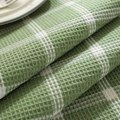 Miniatyrbilde 2 av 3: Bordduk, rutete Bordduk Rektangulær Lin Stain Resistant Vaskbar Gingham Bordduk For utendørs piknik, Kjøkken og Julemiddag, Jul D