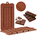 Miniatyrbillede 4 af 5: 3 stk. Silikone Chokoladeform Slikforme Vaffel 24 rum BPA-fri, Genanvendelig Silikone & Opvaskemaskine Sikre Silikone Slikforme