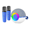 Miniatyrbilde 1 av 5: Mini Karaoke Maskin med 2 Mikrofoner, Bærbar Bluetooth Mikrofon Sang Leker med LED Lys, Julegave