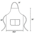 Miniatyrbild 2 av 3: Förkläden i Storpack - 12-pack Enfärgade Haklappsförkläden med 2 Fickor (Svart)