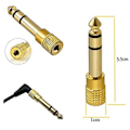 Pikkukuva 4 / 5: Fornnerg 1/8 3,5 mm naaras - 6,5 mm 1/4 uros kuulokeliitäntäadapteri stereoaudioliitin Banmo