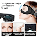 Miniatyrbillede 2 af 5: Natmaske Sovemaske Blindfold Nat Cahce Øjne Til Sovning Memory Foam 3d Konturformet Pasform, Sort