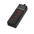 Miniatyrbild 2 av 5: 4-ports USB Snabbladdare Reseadapter 5V 3A QC 3.0 Snabbladdning för Telefoner USB-hubb för Mobiltelefon