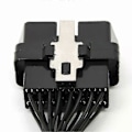 Miniatyrbillede 4 af 5: OBD2 OBDII Y Splitter Adapter Forlænger 16 Pin Han til Dobbelt Hun Stik