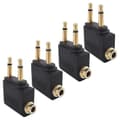 4-pack Flygplanshörlursadapter, flygplansflygadaptrar för hörlurar, pläterad 3,5 mm