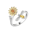 Miniatyrbillede 1 af 5: Solsikke fidget ring