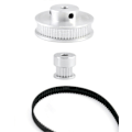 Miniatyrbillede 5 af 5: 2 GT2 Synkrone Hjul Sæt til 3D Printer, 20 & 60 Tænder Boring 5 mm Aluminium Tandremsskive og Længde 200 mm Bredde 6 mm Rem