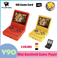 Miniatyrbillede 2 af 5: V90 Retro Spillekonsol 16G 3.0 Tommer IPS Skærm Håndholdt Spilleafspiller Open Source Bærbare Mini Konsoller Gul