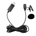 Miniatyrbilde 2 av 4: USB Lavalier Myggmikrofon Omnidireksjonell Kablet Clipon Mic Håndfri Plug & Play for Datamaskin