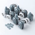 Miniatyrbillede 5 af 5: Brusekabineruller - 8-delt sæt, 23 mm hjuldiameter, reservedele til badeværelse