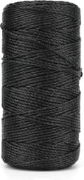 Sort Nylon Snor (2mm, 130m) - Vejrbestandig, Rivfast Snor Til Havearbejde, Håndværk