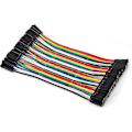 Miniatyrbillede 1 af 5: 40 stk. 10 cm hun til hun header jumper ledning Dupont kabel ledningsstik 40 pin bånd loddefri flerfarvet