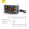 Miniatyrbillede 5 af 5: Xy-wt02 Fjernbetjent Wifi Temperaturregulator Højpræcisionstemperaturmodul Køling Varme App Temperaturindsamler,a