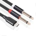 Miniatyrbillede 5 af 5: USB-C til Dobbelt 6,35 mm Audio Stereo Kabel Type-C til Dobbelt 6,35 mm Audioledning til Smartphone Multimedia
