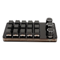 Miniatyrbild 2 av 5: Mini Anpassningsbart Tangentbord 15 Tangenter 3 Knoppar Programmerbart Blå Switch Hot Swappable Programmering Makro Tangentbord för Datorspel