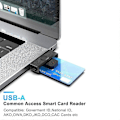 Miniatyrbillede 3 af 5: USB 2.0 Smart Card Reader Bankkort SIM-kortlæsere ID-kortlæser Smart Card Reader til PC Compute