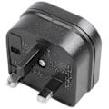 Miniatyrbilde 5 av 5: Euro 2-polet til 3-polet konverteringspluggadapter Svart