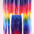 Pikkukuva 5 / 5: Mengxi Pet Gradient Monivärinen Glitter-Tupsu Taustakangas Syntymäpäiväjuhlan Koristeluun