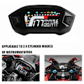 Miniatyrbillede 2 af 5: Universal Motorcykel LCD Digital Speedometer 13000RPM Baggrundslys Digital Odometer Tachometer til 1,2
