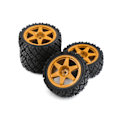 Miniatyrbild 3 av 5: 4 st 70mm Gummibildäck för Xv01 Xv02 Ta06 Tt01 Tt02 Ptg-2 1/10 RC Racing Bil Uppgradering Del
