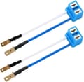2 stk. H7 Lyspære Rettvinklet Keramisk Pluggkontakt Adapter Ledningsnett