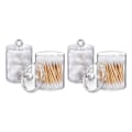 Miniatyrbillede 1 af 5: 2x Qtip Holder Dispenser Til Bomuldsbolde, Bomuldsapotekkrukke Med Låg Til Badeværelsesbeholder
