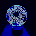 Miniatyrbild 1 av 5: Wabjtam Fotboll Nattlampa För Pojkar, Fotboll 3D Illusion Lampor För Barns Sovrumsinredning, 7 Färg Touch Switch Coola Presenter För Flickors Födelsedag Jul