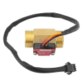 Miniatyrbillede 2 af 5: 1 stk. -b1 Turbine Vandstrømssensor G1 / 2 Tommer Elektromagnetisk Messing Inline Hall Switch Han