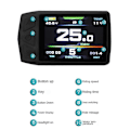 Miniatyrbillede 5 af 5: Elektrisk Cykel KT-TF01U LCD Display Meter 24V 36V 48V Vandtæt Tilslutningsstik Ebike Intelligent Display med USB