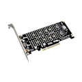 Miniatyrbild 1 av 5: PCI-e X8 X16 Dubbel Disköverföringskort NVMe M.2 Mkey SSD Raid Array Expansionsadapter Moderkort P