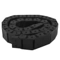 18mm x 37mm Svart Flexibel Halvsluten Kabelkedja 1M 39.4\"