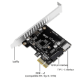 Miniatyrbild 3 av 5: PCI-kort PCIe till USB3 Typ-E Front Typ-C 19p Utbyggnadskort Kompatibelt PCI-e X1 X4 X8 X16 Gränssnitt