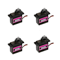 Miniatyrbilde 2 av 5: 4 stk. Mg90S Mikro Metallgir 9G Servo For Rc Fly Helikopter Bil 360
