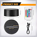 Miniatyrbillede 2 af 5: 3D Nat LED Lys Lampe Base LED Lys Display Base Belyst Base Stand 16 Farver Med Fjernbetjening Og USB-Kabel