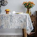 Miniatyrbilde 1 av 5: Rustikk Klassisk Fransk Landsbytrykk Linservietter Duk Gårdshus Borddekor 90*90cm Rektangulær/rektangulær Blå Duk For Kjøkken Spisestue beste gif
