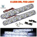 2 st Bil Auto Varselljus Dagsljus Bil Styling Lampa 6LED Vattentät