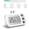 Miniatyrbillede 2 af 4: Køleskabstermometer LCD Display Digitalt Vandtæt Frysetermometer med Magnetisk Krog Køleskabstermometer 2 Hvid (-20 ~ 50 ) -