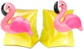 Uppblåsbara Simflottarmar för Barn, Cartoon Simarmband Floaties Vattenvingar Flytarmärken Gul & Flamingo