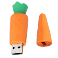 Miniatyrbillede 3 af 5: USB Flash Drive Tegneserie Stilfuld Gulerodsform Udseende Bærbar Lagerhukommelse Stick 128GB YEMMA