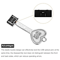 Miniatyrbild 4 av 5: 10 st Port Blocker Låsande USB-port/Dammskydd PC Blocker med Kodad Nyckel, Svart Svart
