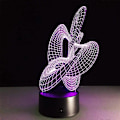 Miniatyrbild 2 av 5: Nattlampa, 3D Optisk Illusion LED-lampa med Touch Sensor Switch 7 Färger Ändring 3D LED-lampa