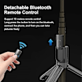 Pikkukuva 5 / 5: Selfie-rengasvalo jalustalla ja Bluetooth-kaukosäätimellä, 6,3\" rengasvalo
