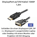 Miniatyrbild 2 av 5: DisplayPort till DVI-kabel 1,8m 1080P DP till DVI-omvandlare för Monitor