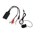 Miniatyrbilde 2 av 5: Bluetooth AUX-modul 2 RCA-kabeladapter med håndfri mikrofon for Alpine for Pioneer