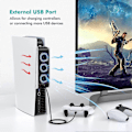 Pikkukuva 4 / 5: PS5-jäähdytystuuletin LED-valolla, hiljainen tuuletin 3 tuulettimella ja ohjaimen USB-portilla, yhteensopiva PS5 Digital/disc Edition -versioiden kanssa