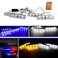 Miniatyrbilde 2 av 5: Bil Frontgrill Nødlys LED Blinkende Lampe 3 Moduser For Politi