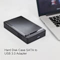 Miniatyrbillede 3 af 5: 1 Sæt 2,5/3,5 tommer HDD Kabinet Driver-fri Smart Sleep Data Opbevaring ABS Harddisk Case SATA til USB 3.0 Adapter til Hjemmet
